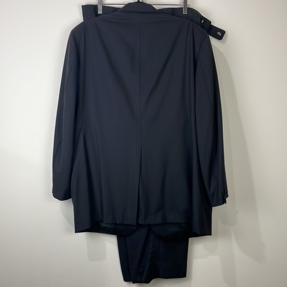 Royal Classic Tom James Black Pinstripe Custom Tux Tuxedo Suit One-button 46 - Picture 6 of 16